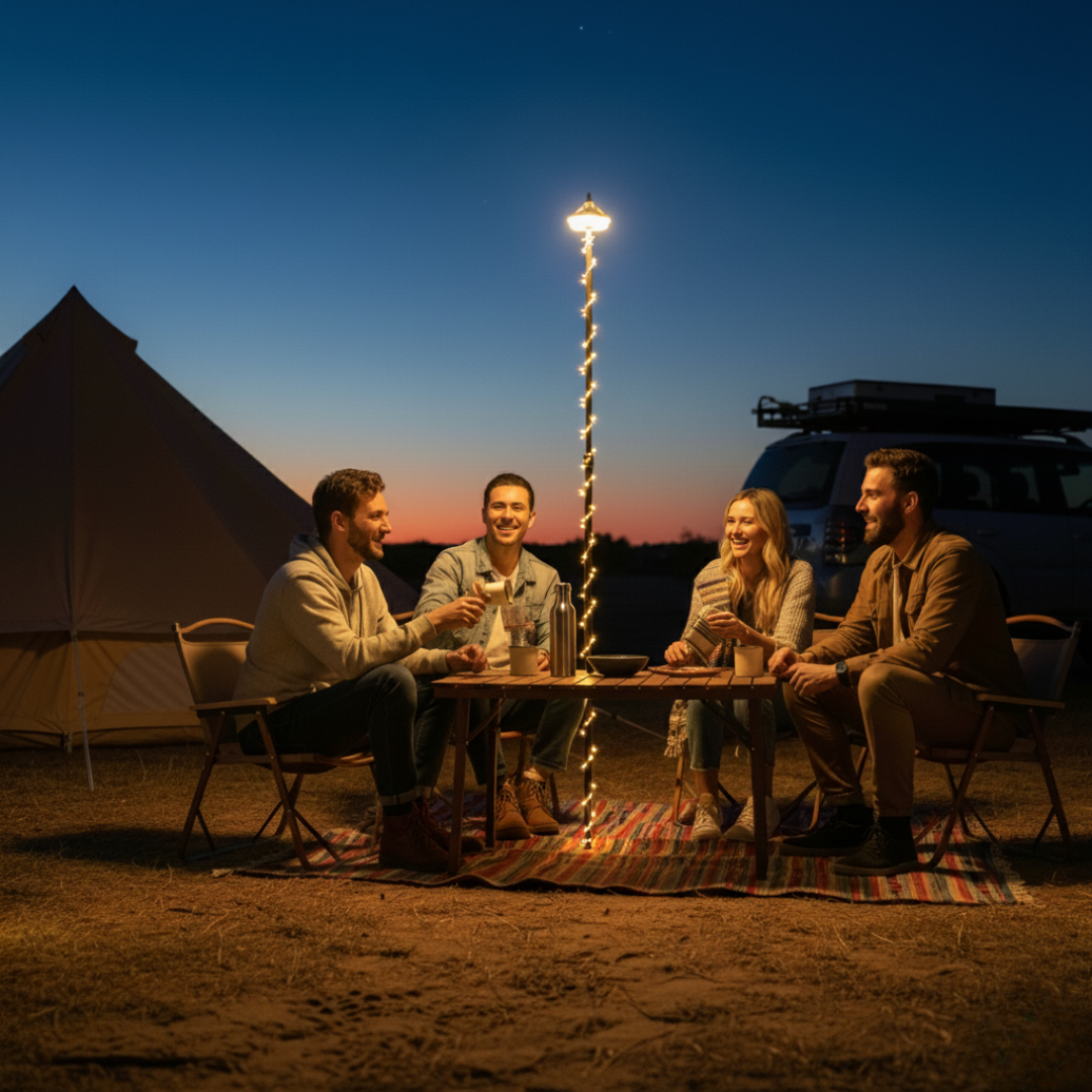 CampGlow Camping String Lights | USB Rechargeable 10m