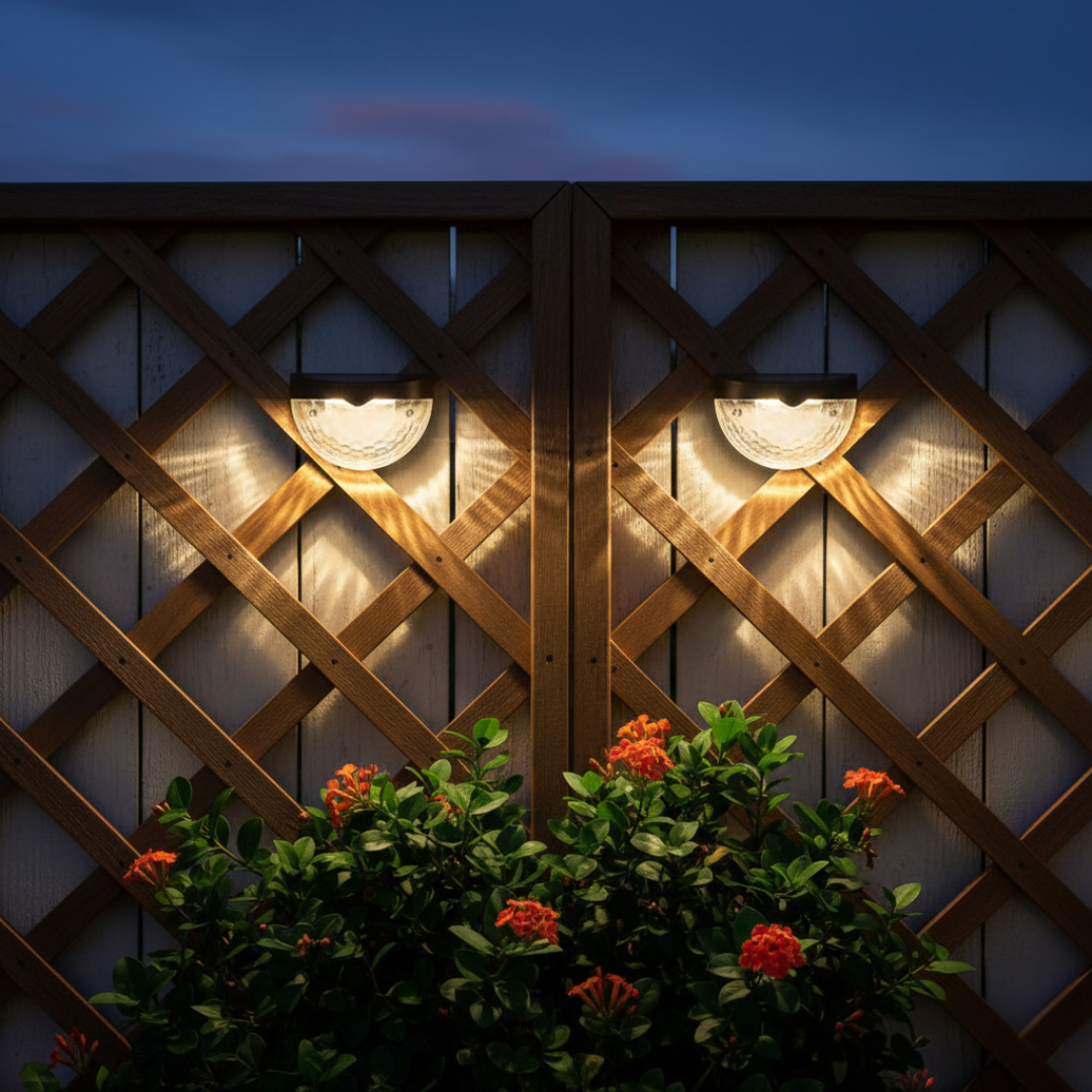 FenceHalo Solar Fence Lights for Outdoor Walls