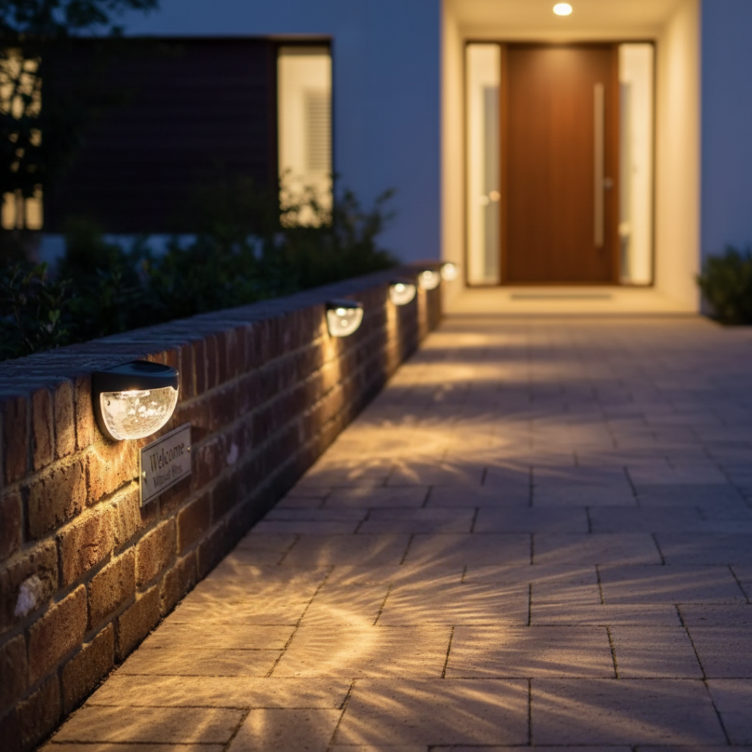 FenceHalo Solar Fence Lights for Outdoor Walls