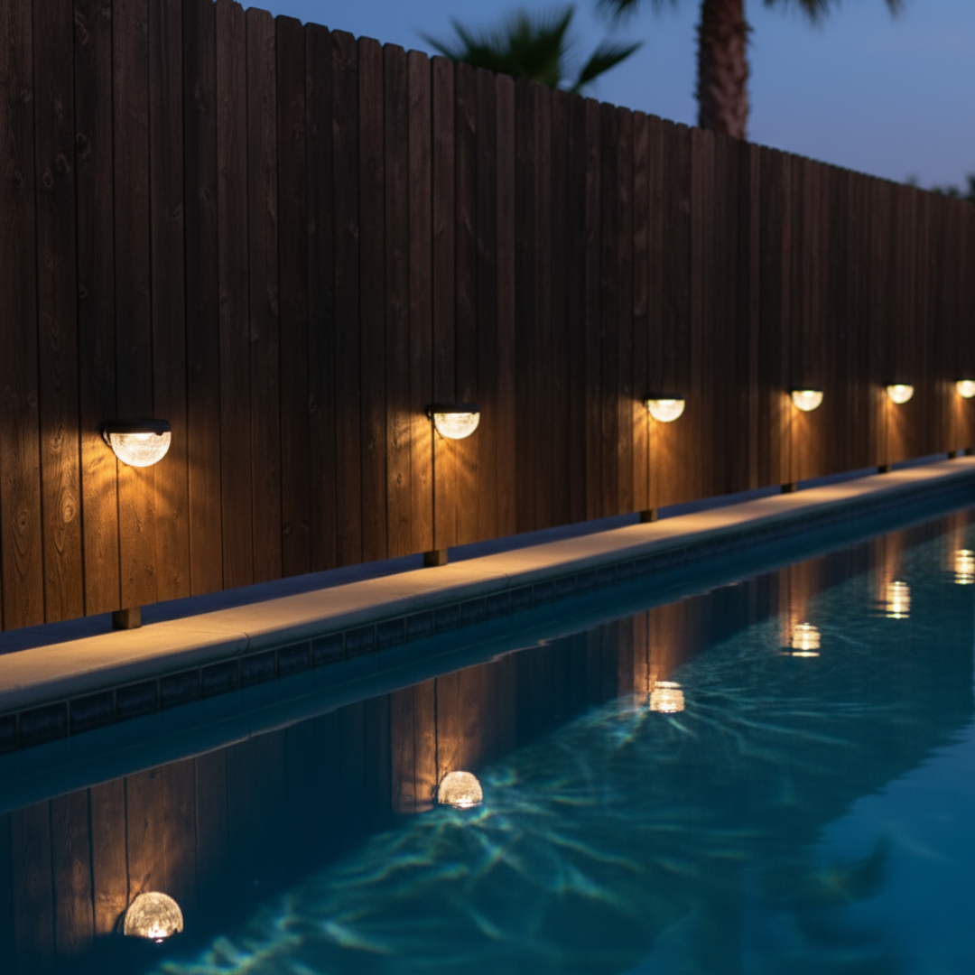FenceHalo Solar Fence Lights for Outdoor Walls