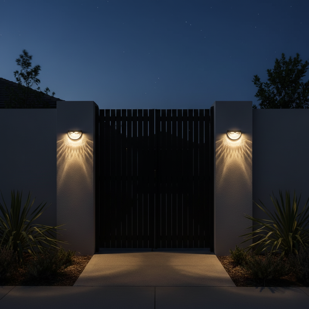 FenceHalo Solar Fence Lights for Outdoor Walls