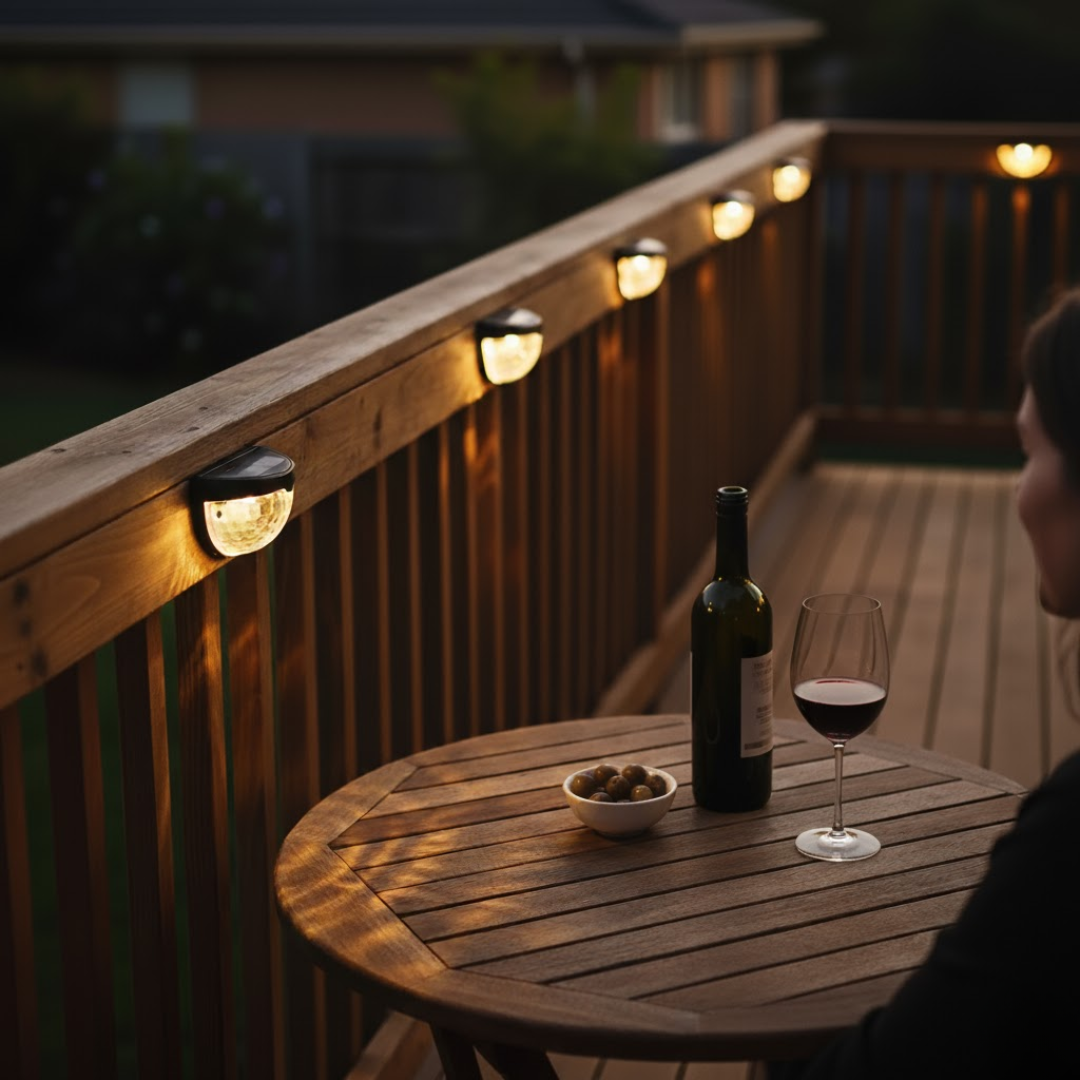 FenceHalo Solar Fence Lights for Outdoor Walls