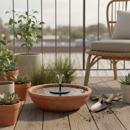 Florafontana Bird Bath Solar Fountain Pump