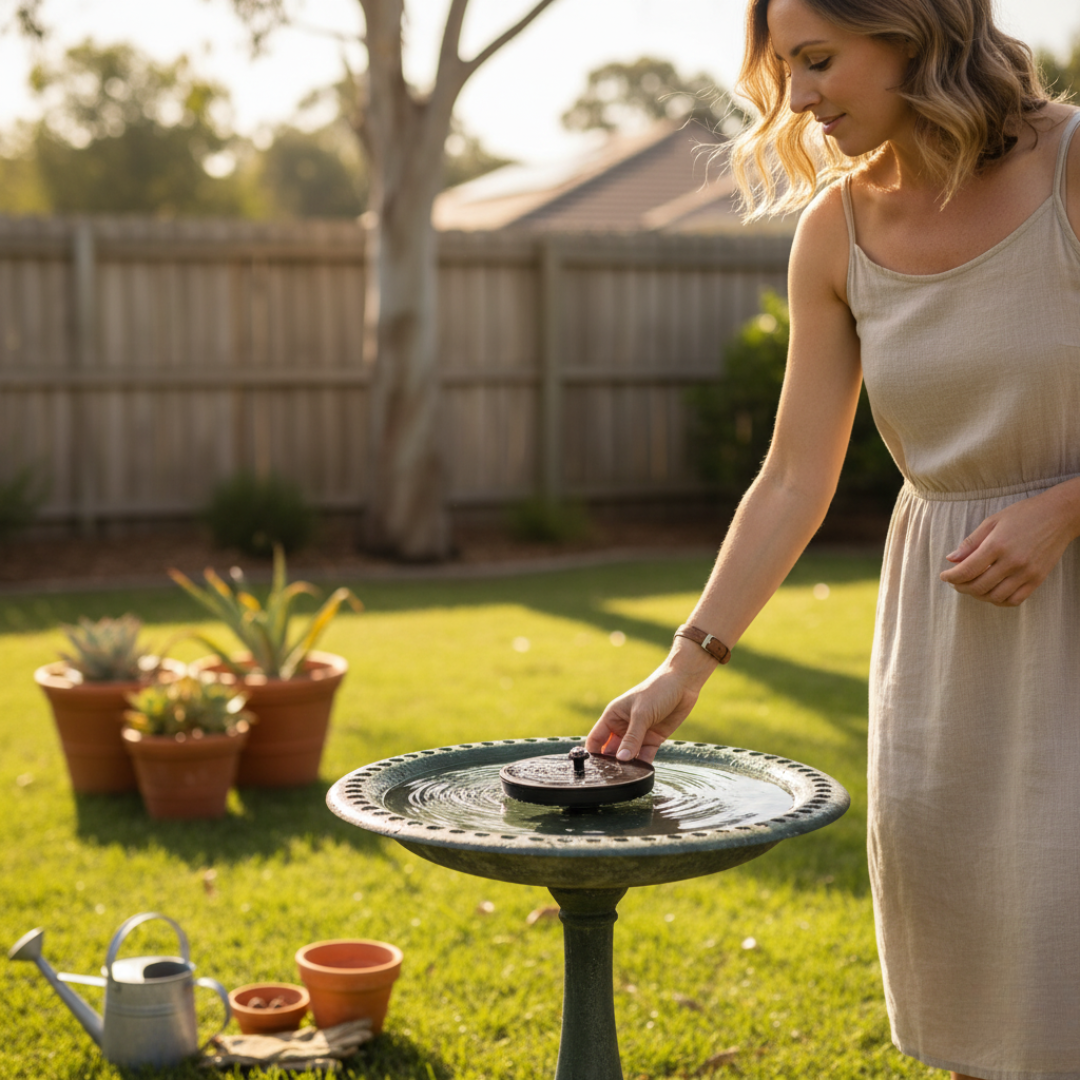 Florafontana Bird Bath Solar Fountain Pump