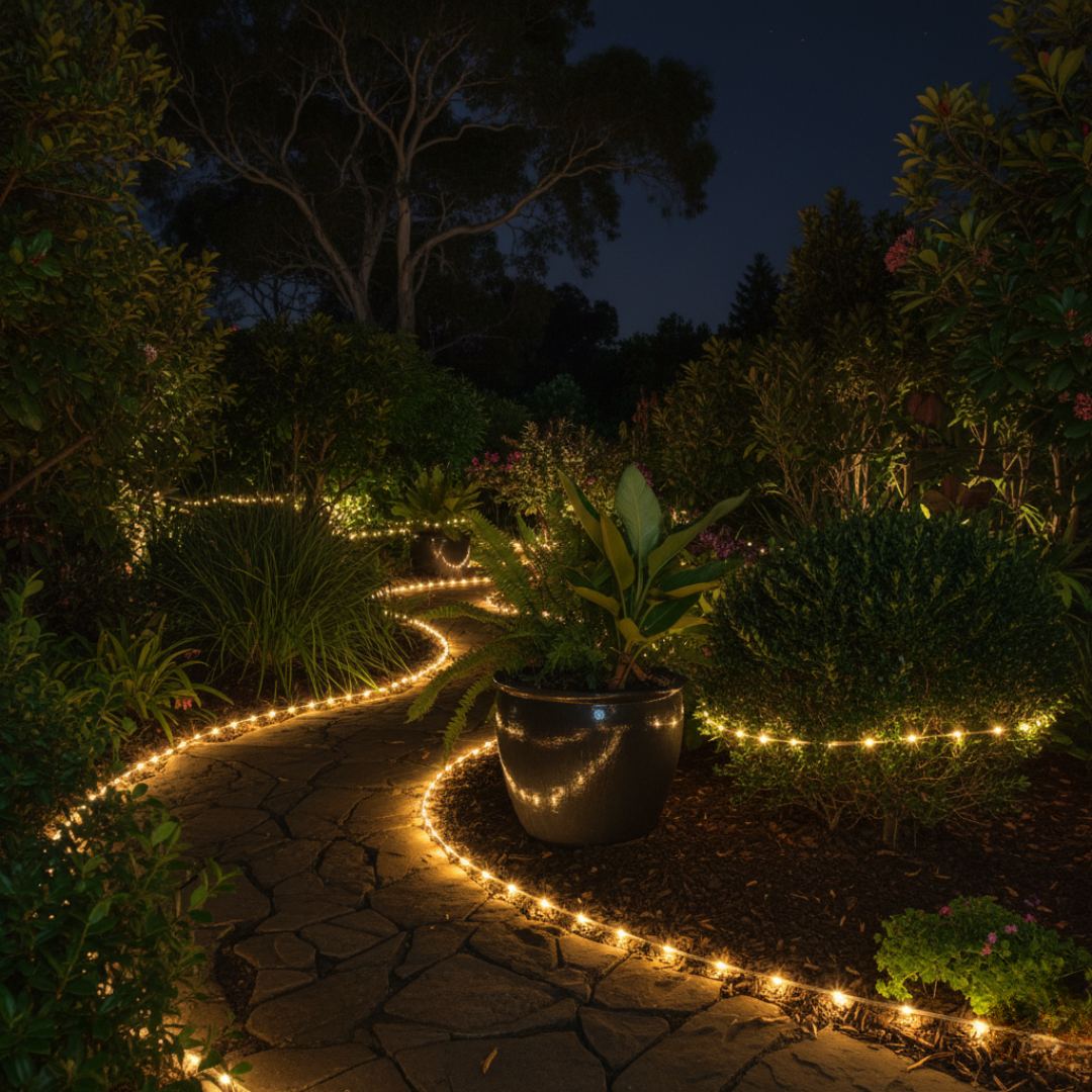 GlowLine Solar Rope Lights 30m