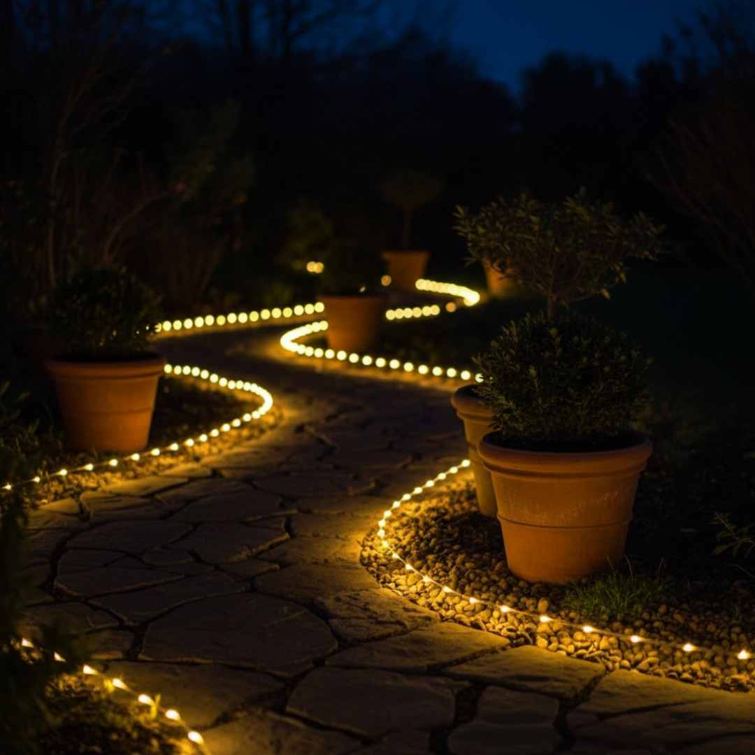 GlowLine Solar Rope Lights 30m