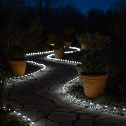 GlowLine Solar Rope Lights 30m