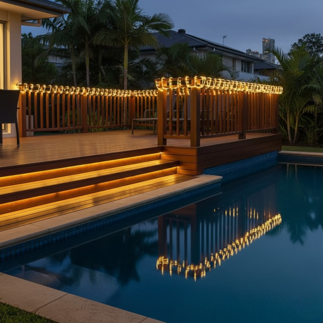 GlowLine Solar Rope Lights 30m