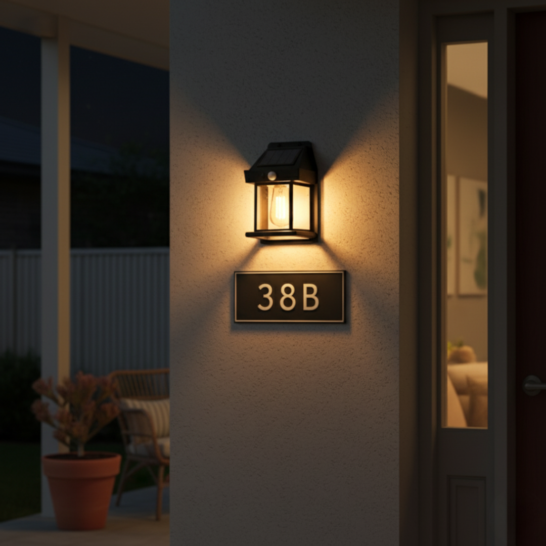 HarbourHalo Solar Wall Lantern (with Motion Sensor)