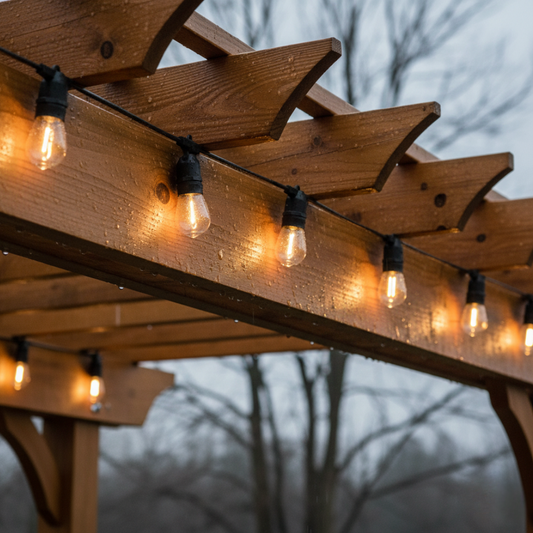 HavenString Outdoor Solar Festoon Lights 15m