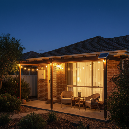 HavenString Outdoor Solar Festoon Lights 15m