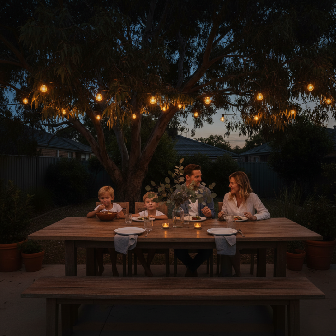 HavenString Outdoor Solar Festoon Lights 15m