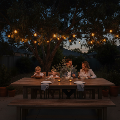 HavenString Outdoor Solar Festoon Lights 15m