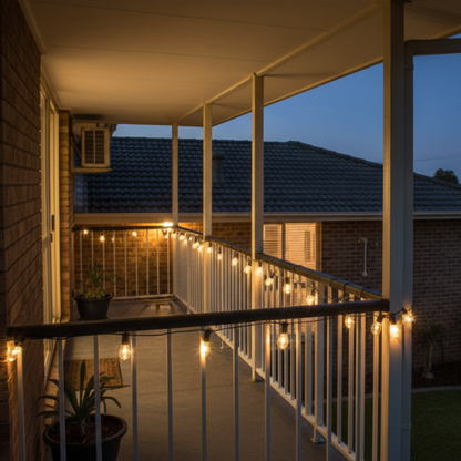 HavenString Outdoor Solar Festoon Lights 15m