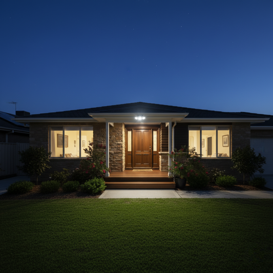 PorchPilot 3-Head Solar Motion Wall Light