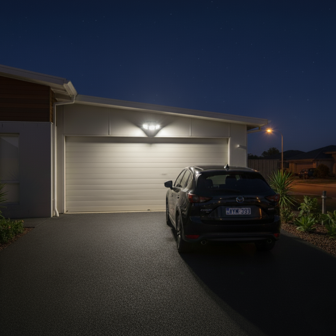 PorchPilot 3-Head Solar Motion Wall Light