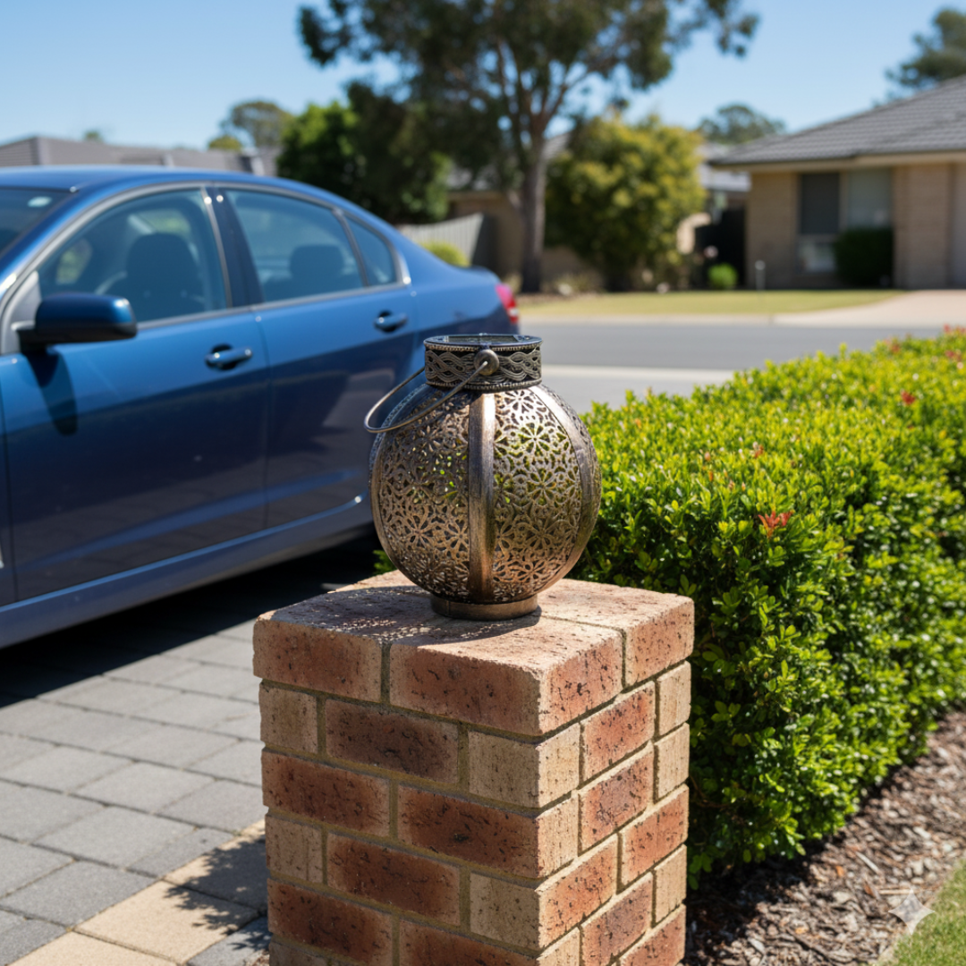 Sunlace Moroccan Solar Lantern — a patterned, warm glow for Australian evenings