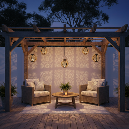 Sunlace Moroccan Solar Lantern — a patterned, warm glow for Australian evenings