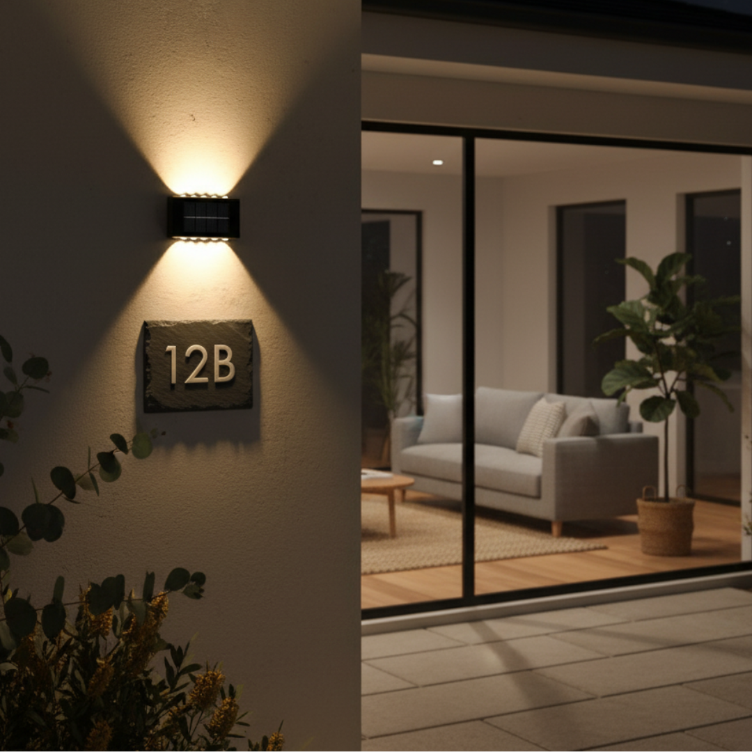 TwinBeam Outdoor Solar Wall Light | IP65