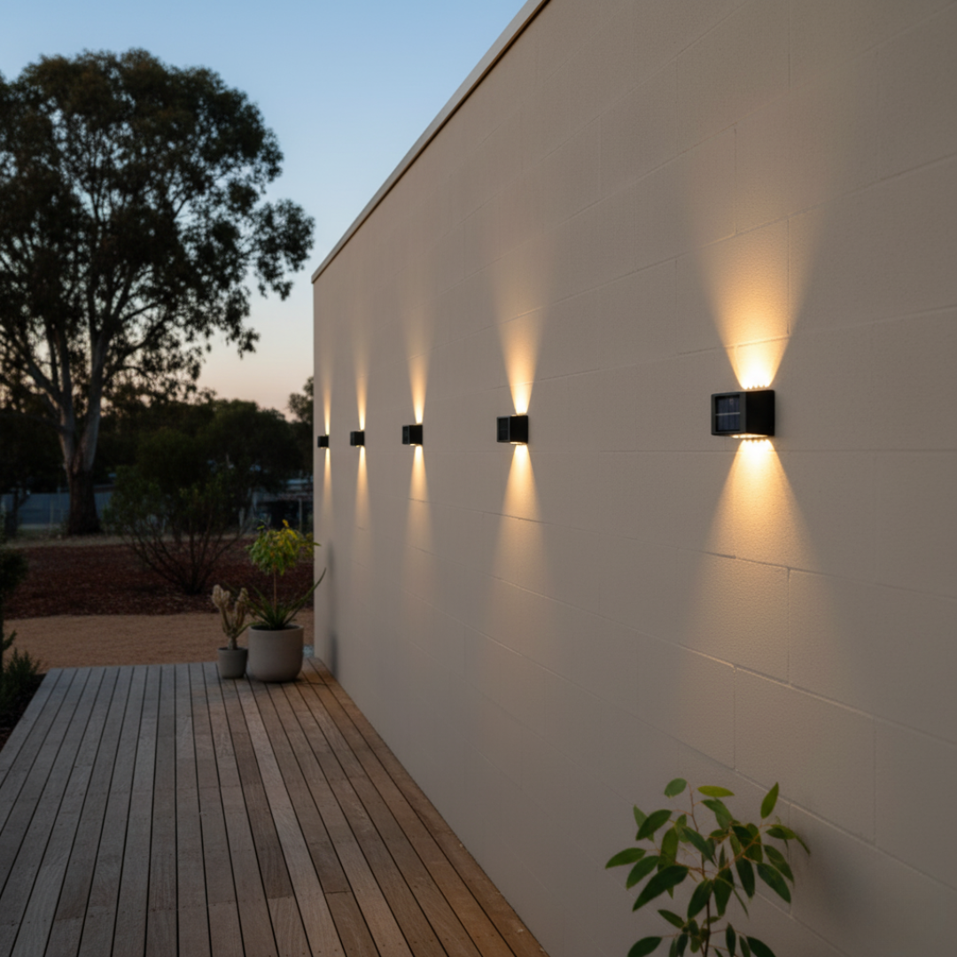 TwinBeam Outdoor Solar Wall Light | IP65