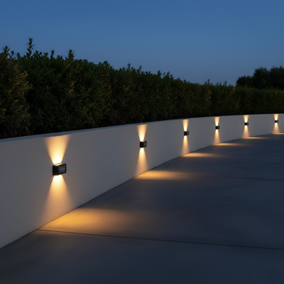 TwinBeam Outdoor Solar Wall Light | IP65