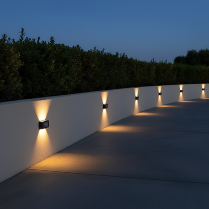 TwinBeam Outdoor Solar Wall Light | IP65