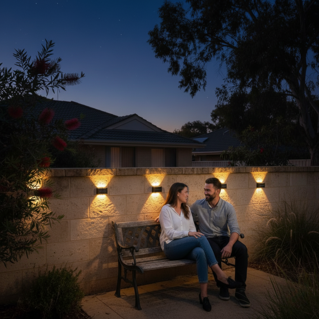 TwinBeam Outdoor Solar Wall Light | IP65