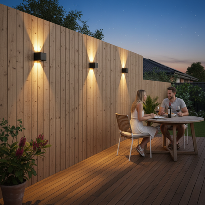 VerandaRay Outdoor Solar Wall Light | Warm White 2700K