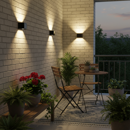 VerandaRay Outdoor Solar Wall Light | Warm White 2700K
