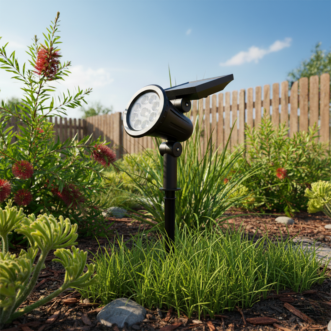 VistaBeam Outdoor Solar Garden Spotlight | Waterproof