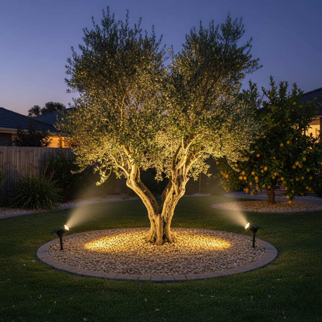 VistaBeam Outdoor Solar Garden Spotlight | Waterproof